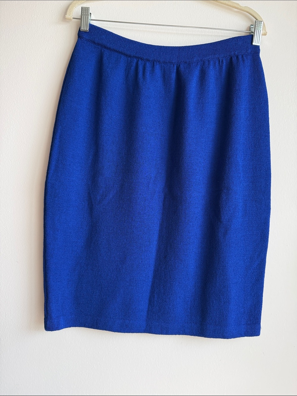 St. John Collection Cobalt Knit Pencil Skirt